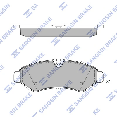 רפידות בלם קדמיות HI-Q SP4438 – מרצדס ספרינטר 3-t מסחרי