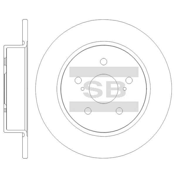 צלחות בלם אחוריות HI-Q SD4858 – טויוטה C-HR