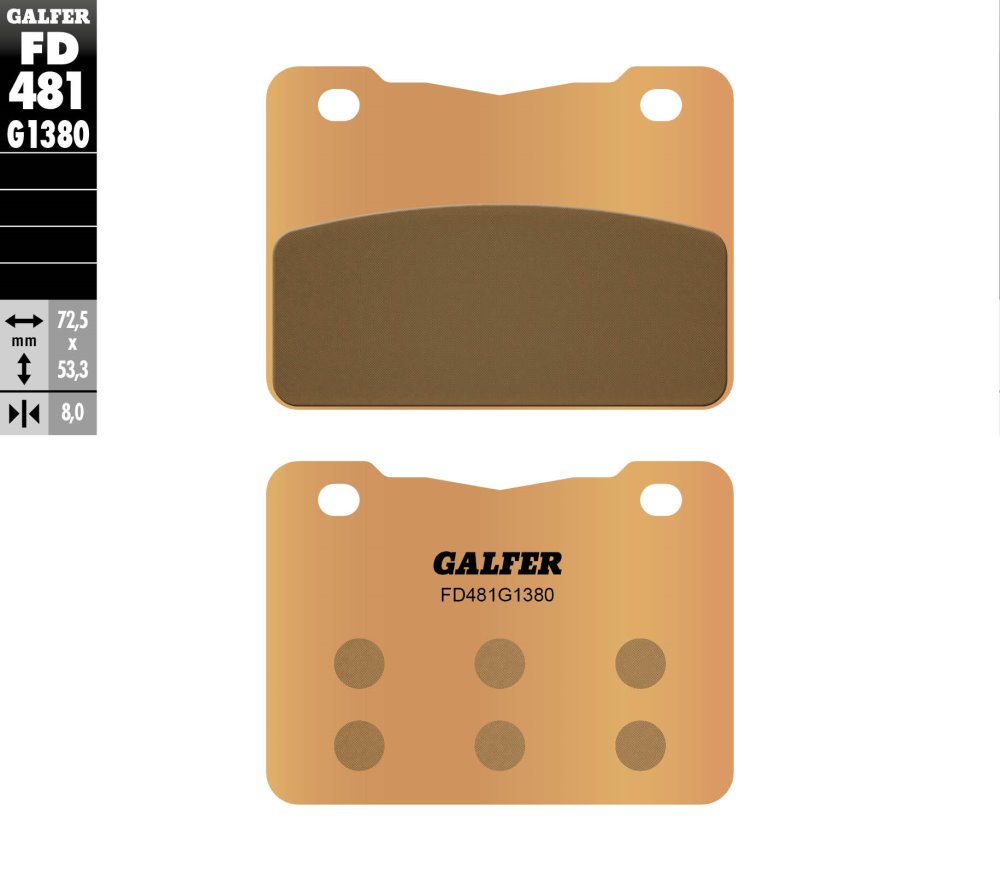 רפידות בלם GALFER סינטר לקטנוע FD481G1380 לאופנוע