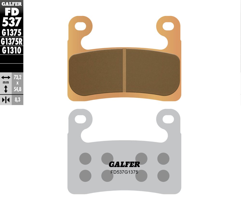רפידות בלם GALFER סינטר ספורט FD537G1375 לאופנוע