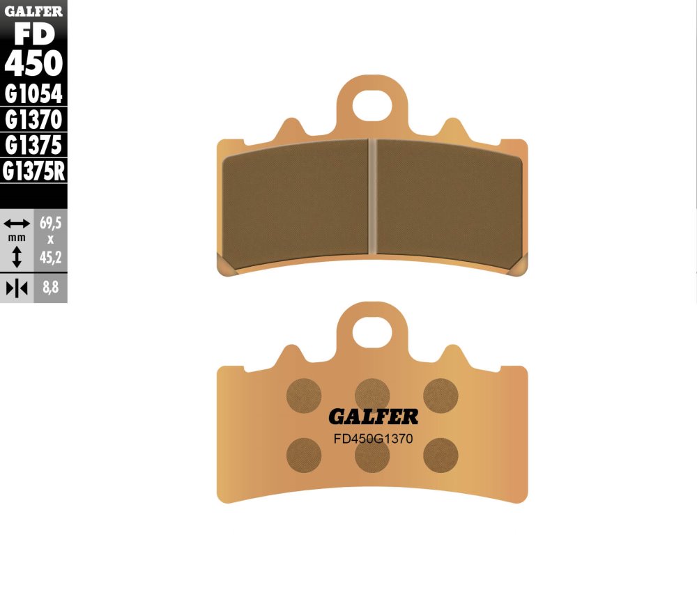 רפידות בלם GALFER סינטר לכביש FD450G1370 לאופנוע