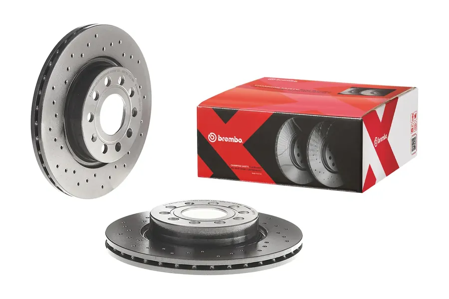 צלחות בלם קדמיות Brembo Xtra 09.9167.1X – פולקסווגן גולף