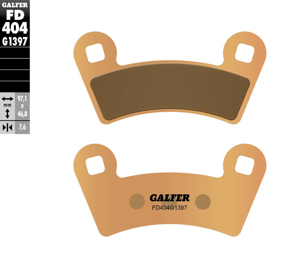 רפידות בלם GALFER סינטר לטרקטורון FD404G1397 לאופנוע