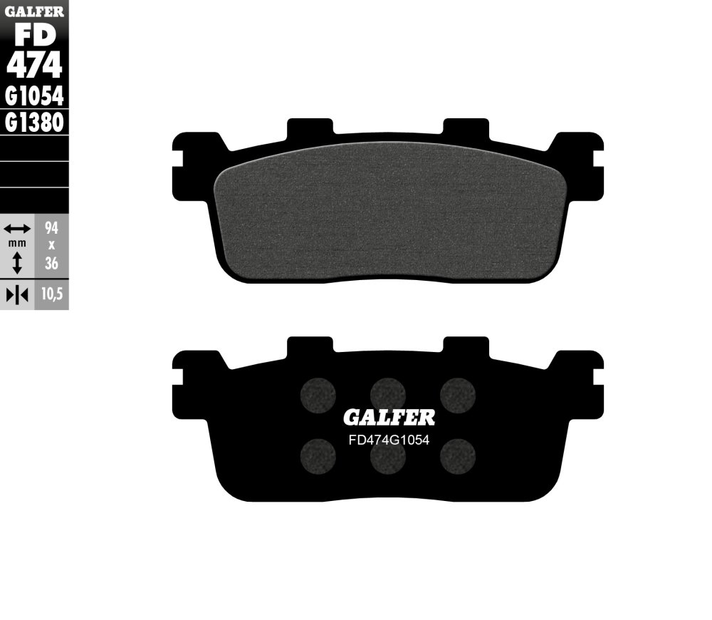 רפידות בלם GALFER חצי-מתכתיות FD474G1054 לאופנוע