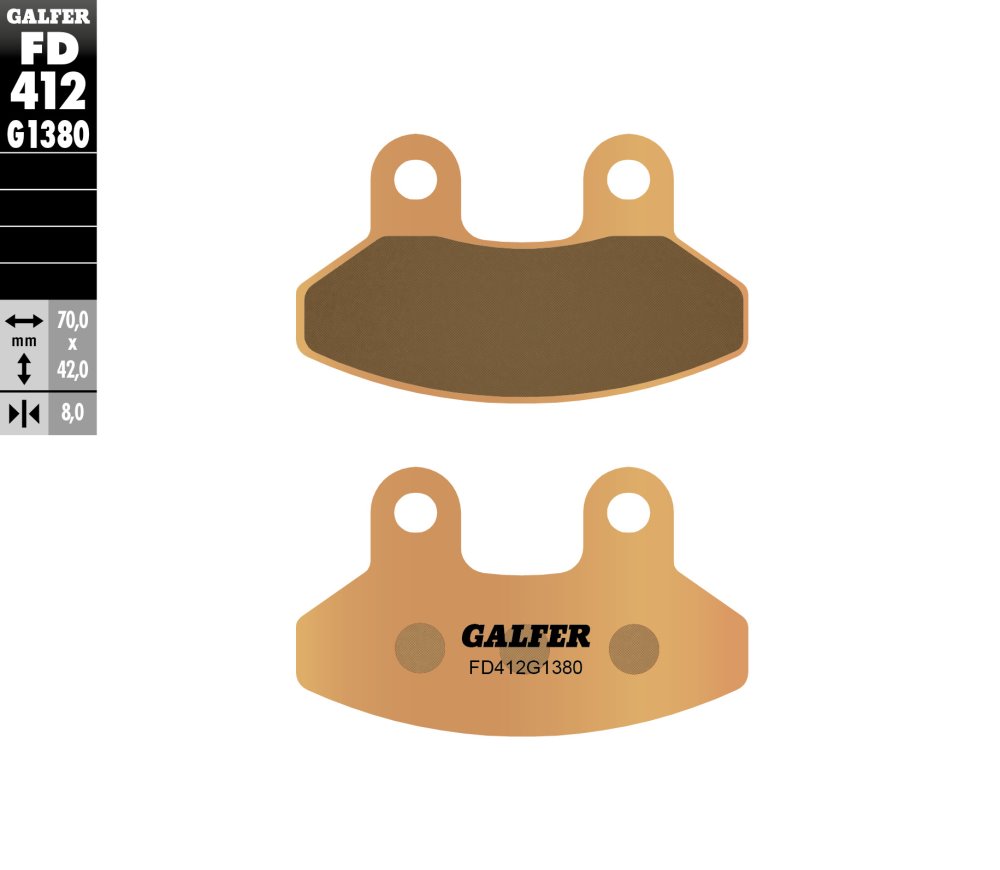 רפידות בלם GALFER סינטר לקטנוע FD412G1380 לאופנוע
