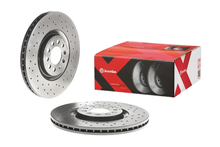 צלחות בלם קדמיות Brembo Xtra 09.7880.1X – אאודי TT / פולקסווגן גולף V5 V6