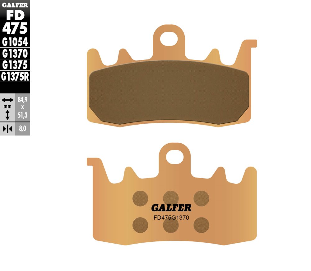 רפידות בלם GALFER סינטר לכביש FD475G1370 לאופנוע